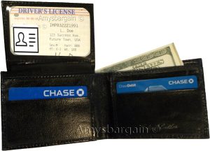 Lot of 2 New Crocodile Skin Printed Leather man's bi fold wallet 6 cards ID # 5. - Image 8