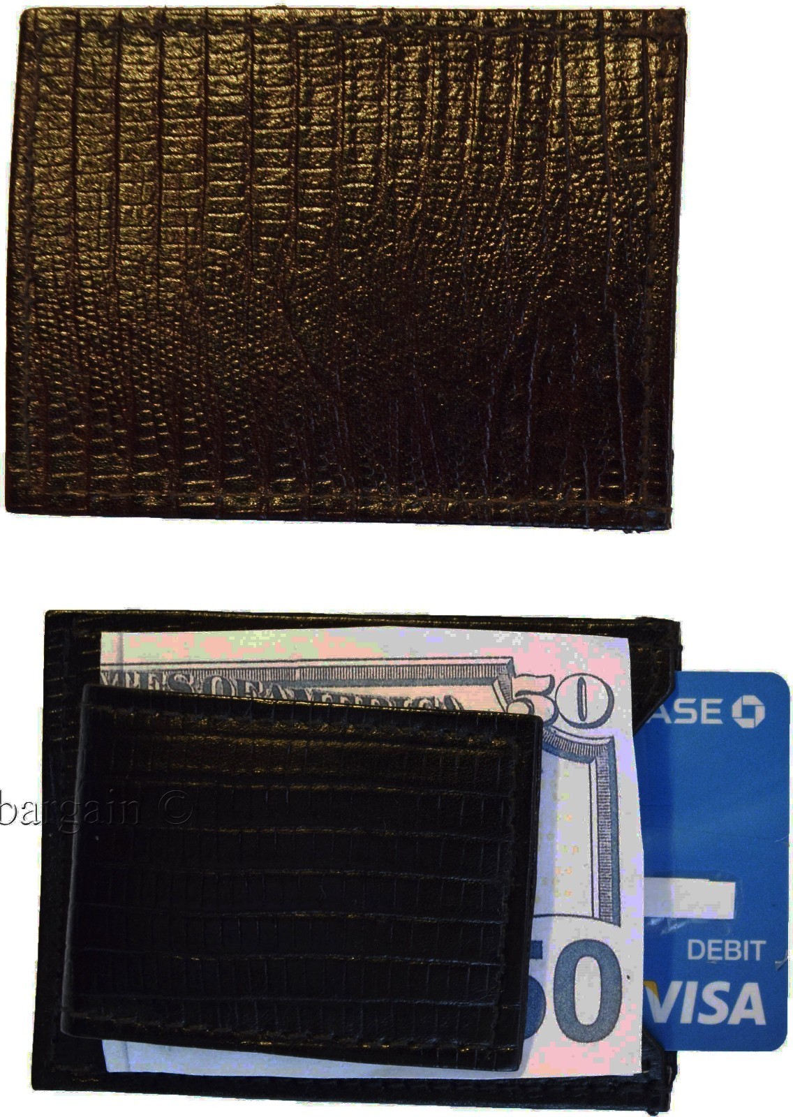 Lot of 2 New Lizard skin printed leather money clip new Unbranded money clip - Image 6
