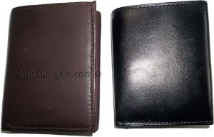 Lot of 2 New Trifold Leather Man’s wallet 2 ID 2 bill slots Black 6 card wallet - Image 3