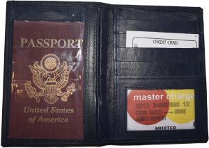 Lot of 2. New USA Leather Passport Case, Wallet with Card Space. Genuine leather - Image 11