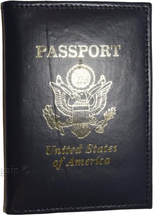 Lot of 2. New USA Leather Passport Case, Wallet with Card Space. Genuine leather - Image 12