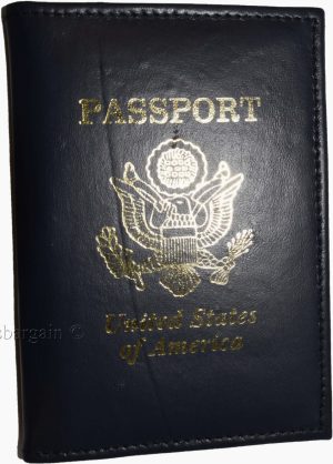 Lot of 2. New USA Leather Passport Case, Wallet with Card Space. Genuine leather - Image 3