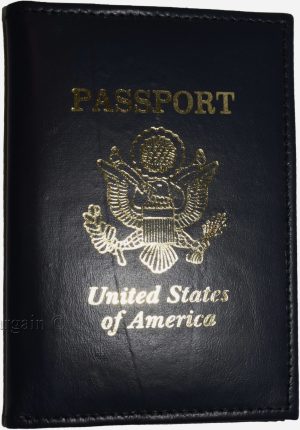 Lot of 2. New USA Leather Passport Case, Wallet with Card Space. Genuine leather - Image 4