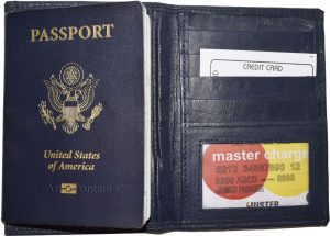 Lot of 2. New USA Leather Passport Case, Wallet with Card Space. Genuine leather - Image 9