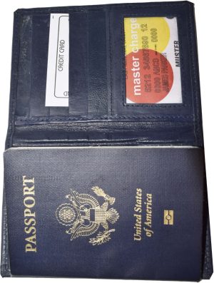 Lot of 2. New USA Leather Passport Case, Wallet with Card Space. Genuine leather - Image 10