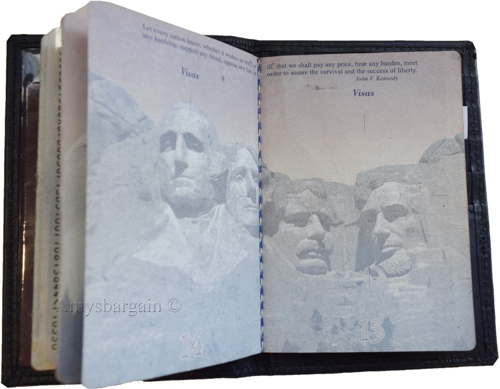 Lot of 2. New USA Leather Passport Case, Wallet with Card Space. Genuine leather - Image 8