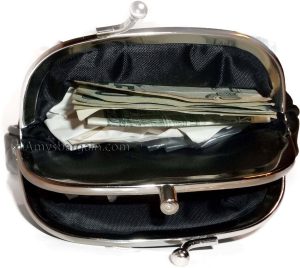 Lot of 2 New Women's 2 Sided 2 Pockets Leather Change Purse Coin purse wallet BN - Image 9