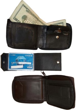 Lot of 2 New Zip around men's Leather wallets 1 Block 1 Brown Zip man's Bi fold - Image 12