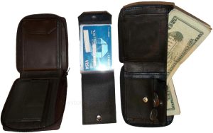Lot of 2 New Zip around men's Leather wallets 1 Block 1 Brown Zip man's Bi fold - Image 13