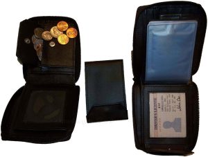 Lot of 2 New Zip around men's Leather wallets 1 Block 1 Brown Zip man's Bi fold - Image 9