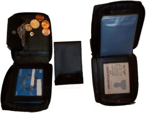 Lot of 2 New Zip around men's Leather wallets 1 Block 1 Brown Zip man's Bi fold - Image 10