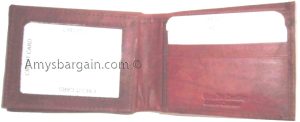 Lot of 2 New men's leather billfold wallet 9 credit card slots ID Bifold BN #67 - Image 4