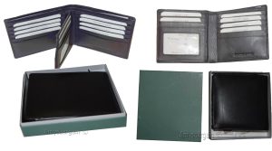 Lot of 2 RFID Men's Hipster wallet Genuine Leather Bifold 17 Card 2ID New in Box