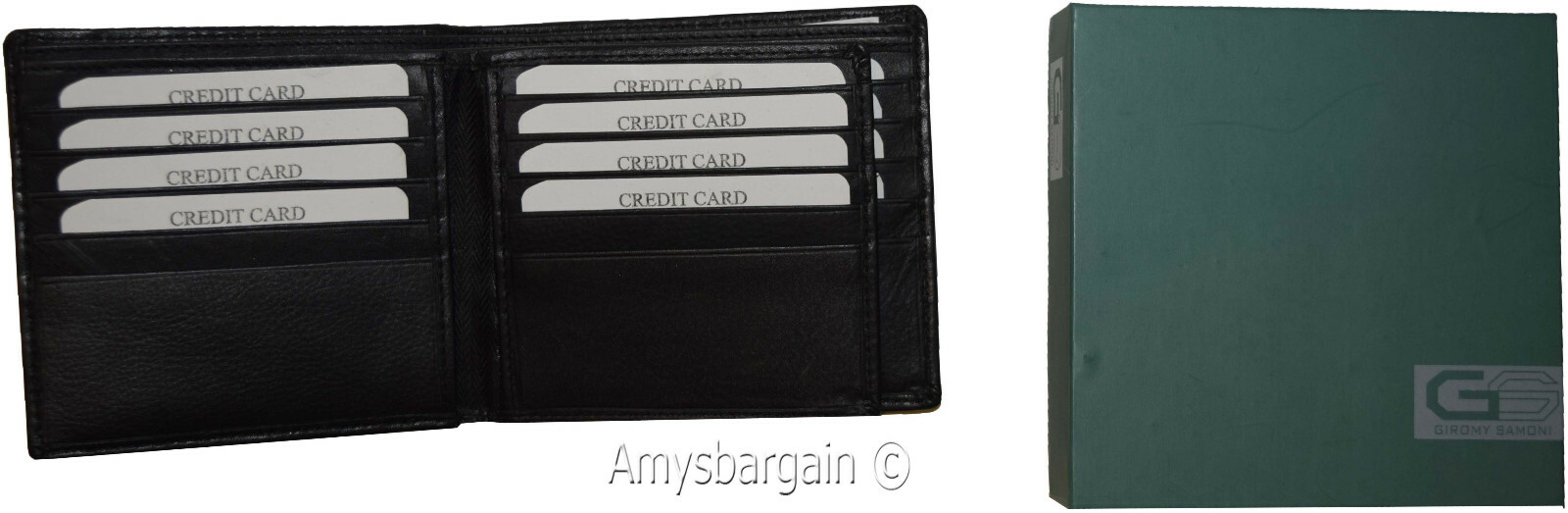 Lot of 2 RFID Men's Hipster wallet Genuine Leather Bifold 17 Card 2ID New in Box - Image 7