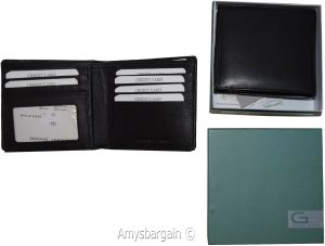 Lot of 2 RFID Men's Hipster wallet Genuine Leather Bifold 17 Card 2ID New in Box - Image 9