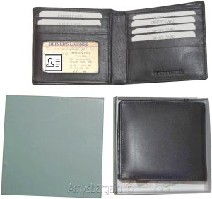 Lot of 2 RFID Men's Hipster wallet Genuine Leather Bifold 17 Card 2ID New in Box - Image 10