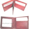 Lot of 2 new men's leather billfold wallet 9 credit card slots id new bifold