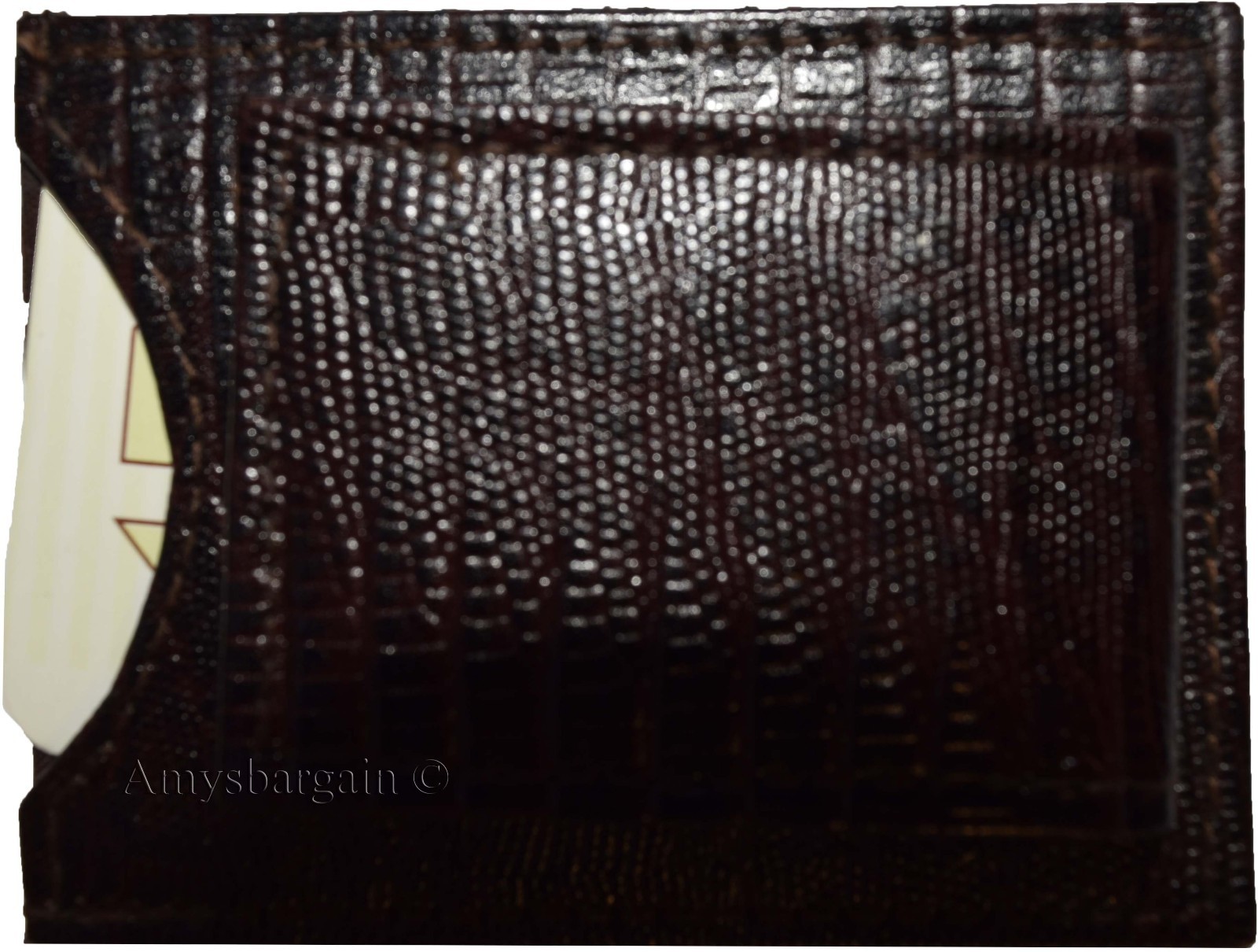 Lot of 3 Brown Lizard skin printed leather money clip, unbranded money Clip New - Image 3