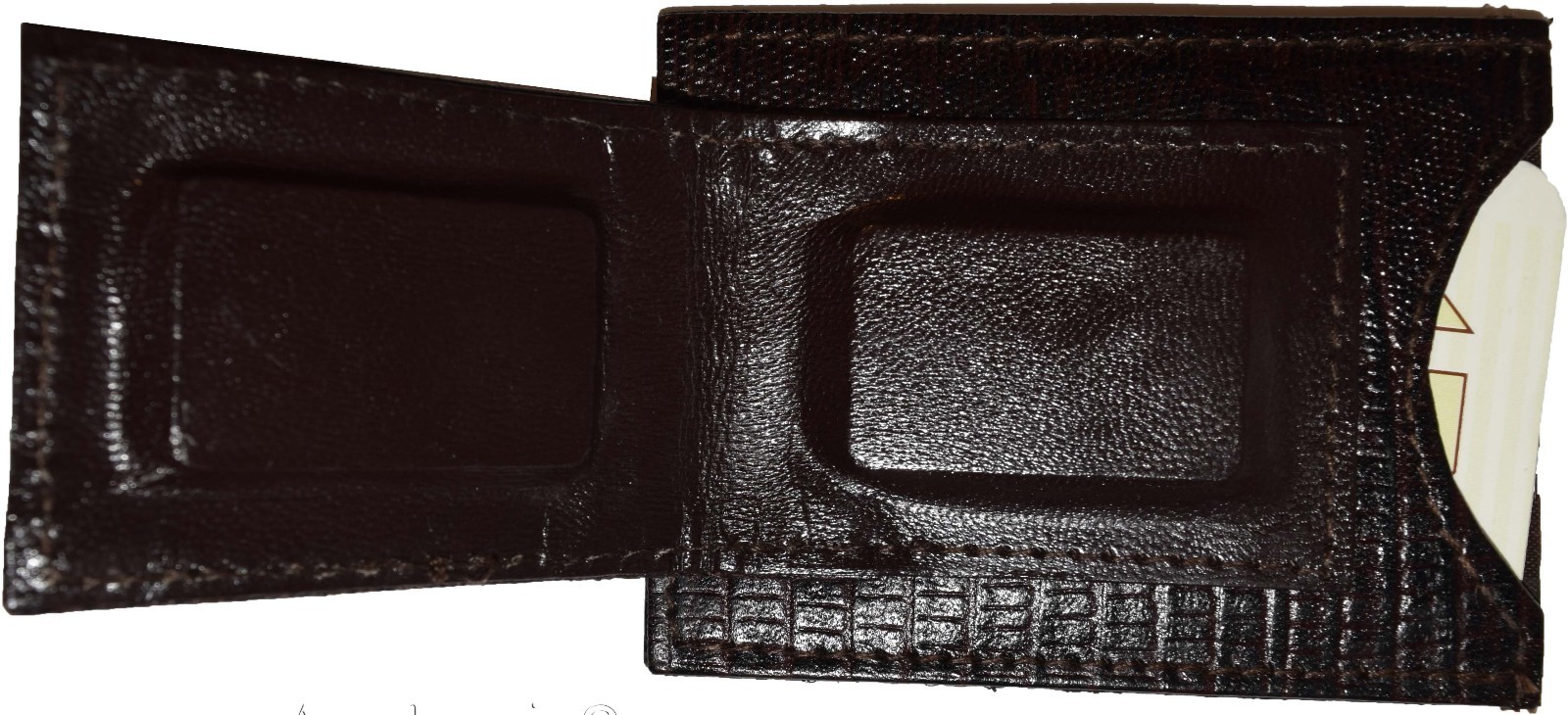 Lot of 3 Brown Lizard skin printed leather money clip, unbranded money Clip New - Image 9