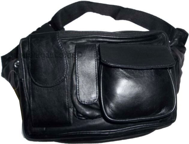 Lot of 3 Leather waist pouch large waist bag leather bag Fanny pack sports bag - Image 3