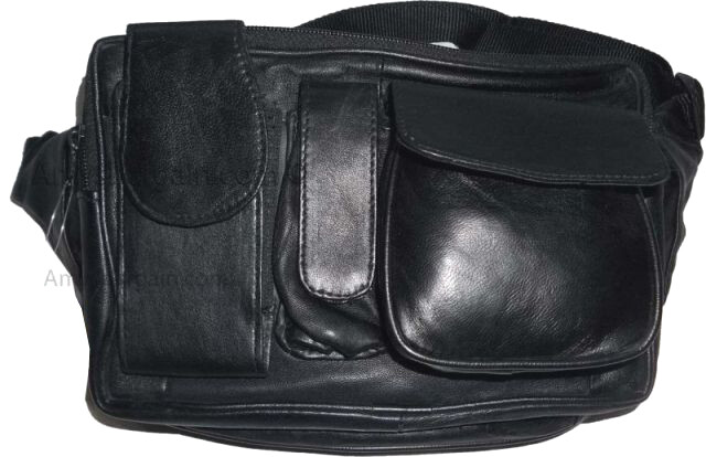 Lot of 3 Leather waist pouch large waist bag leather bag Fanny pack sports bag - Image 5