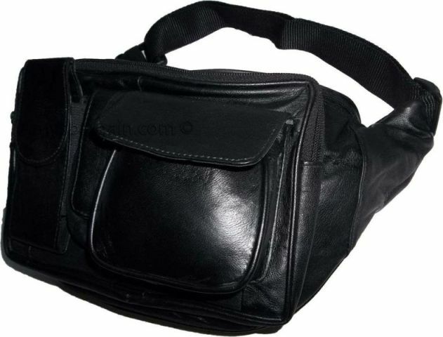 Lot of 3 Leather waist pouch large waist bag leather bag Fanny pack sports bag - Image 7