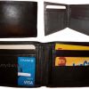 Lot of 3 Men's Bifold leather Wallet Unbranded Brown billfold men's wallet BNWT