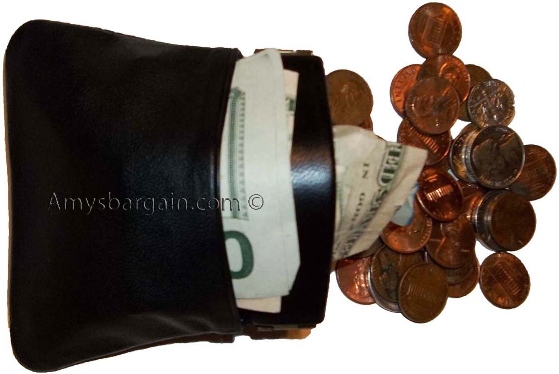 Lot of 3 New Leather Squeeze change purse metal framed squeeze Coin Change Case - Image 12