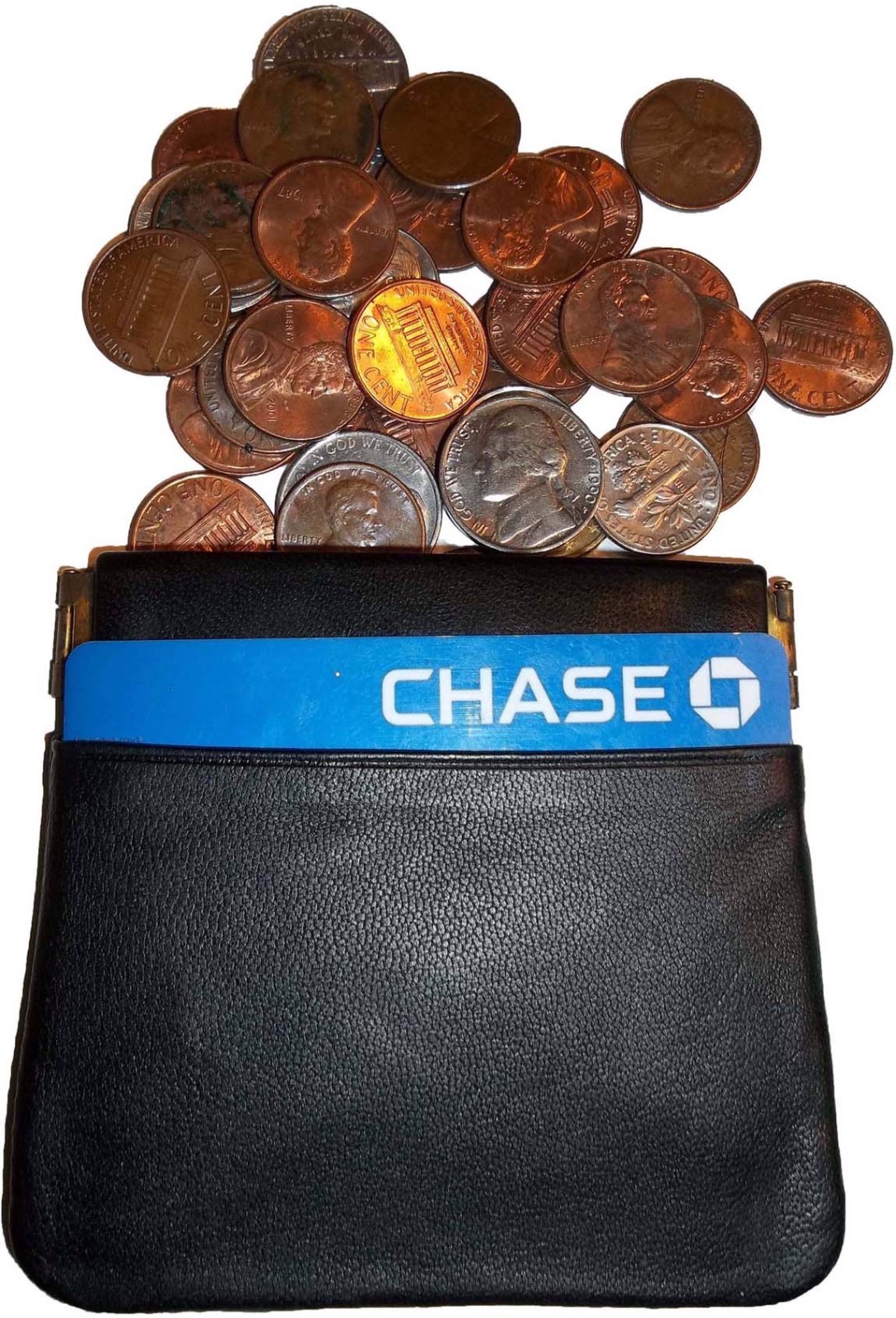 Lot of 3 New Leather Squeeze change purse metal framed squeeze Coin Change Case - Image 4