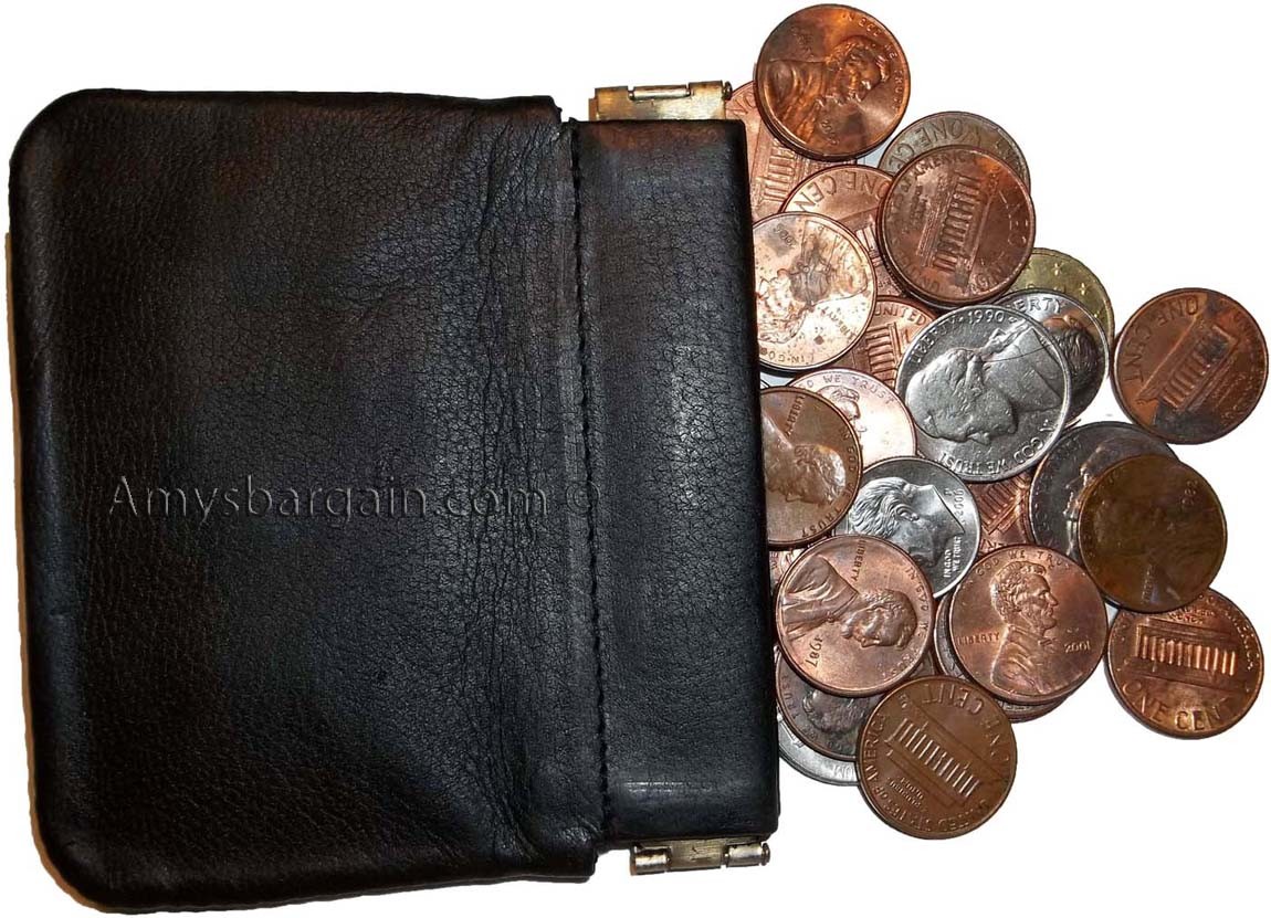 Lot of 3 New Leather Squeeze change purse metal framed squeeze Coin Change Case - Image 7