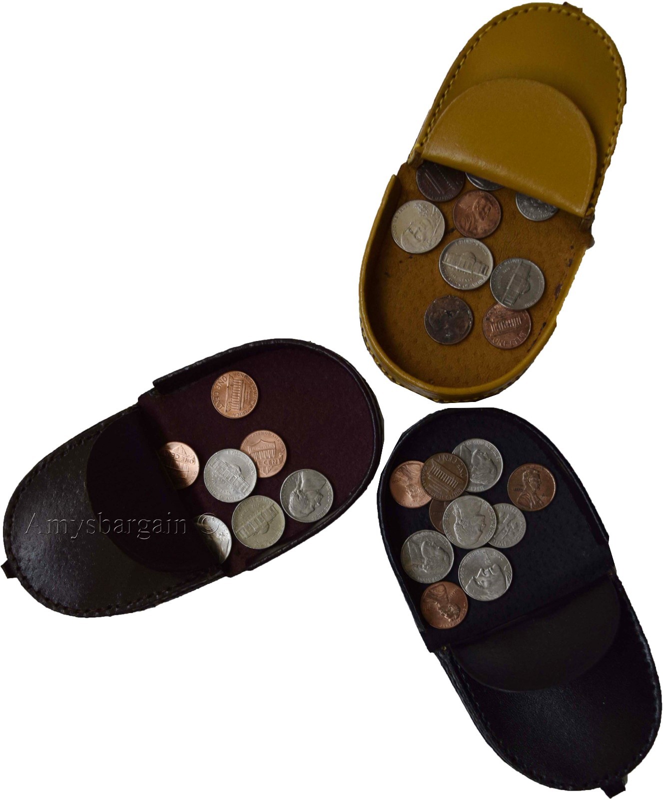 Lot of 3 New Leather change purse, Coin case, Coin holder, Assorted change case - Image 7