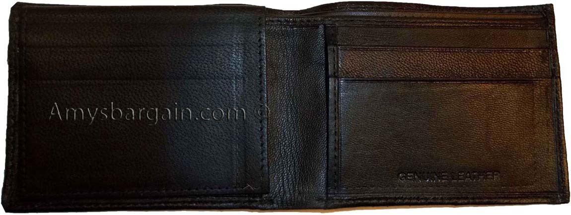Lot of 3 New man's skinny leather Bifold wallet 6 card holder 2 bill pockets new - Image 4