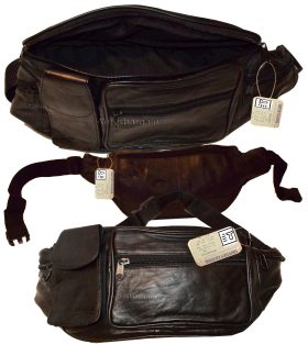 Lot of 3. Waist pouch large waist bag leather bag Fanny pack sports bag 5 pocket