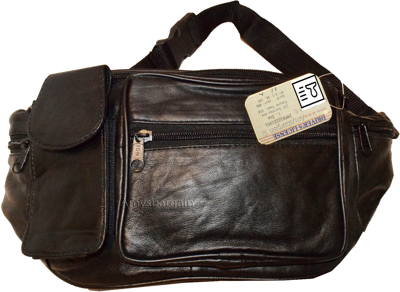 Lot of 3. Waist pouch large waist bag leather bag Fanny pack sports bag 5 pocket - Image 4