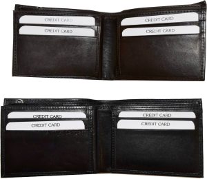 Lot of 4 Men's Bifold Leather wallet 3 billfold ID case Change case Brand New - Image 5