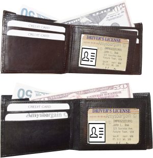 Lot of 4 Men's Bifold Leather wallet 3 billfold ID case Change case Brand New - Image 6