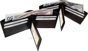 Lot of 4 Men's Bifold Leather wallet 3 billfold ID case Change case Brand New - Image 7