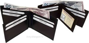 Lot of 4 Men's Bifold Leather wallet 3 billfold ID case Change case Brand New - Image 8
