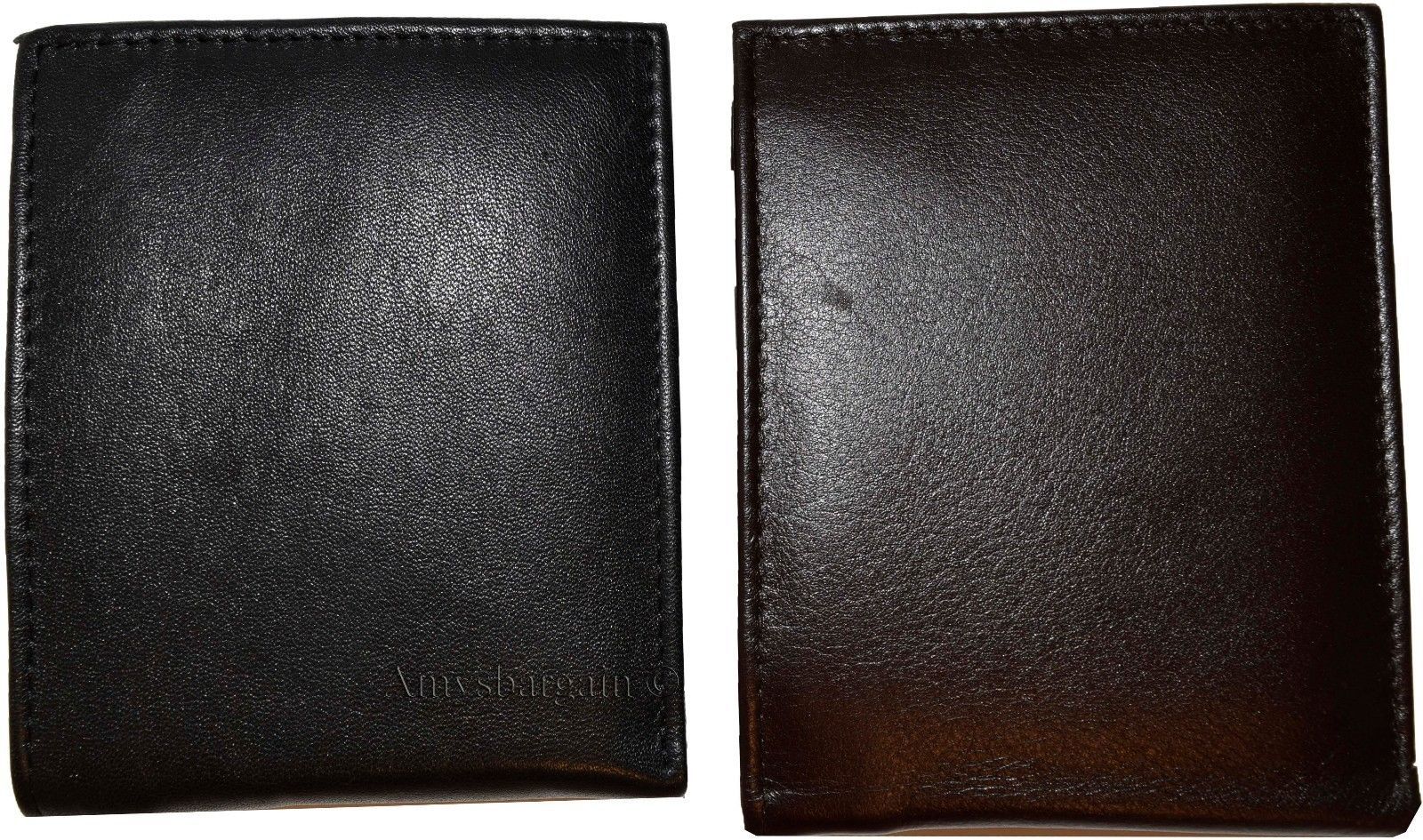 Lot of 4 Men's Bifold Leather wallet Genuine leather 3 bill slot Zip case New - Image 10