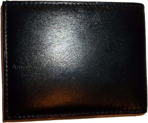 Lot of 4 Men's bifold genuine leather Wallet Black 2 Bill pockets card spaces - Image 9