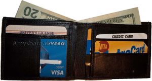 Lot of 4 Men's bifold genuine leather Wallet Black 2 Bill pockets card spaces - Image 3
