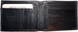 Lot of 4 Men's bifold genuine leather Wallet Black 2 Bill pockets card spaces - Image 7
