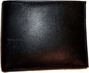 Lot of 4 Men's bifold genuine leather Wallet Black 2 Bill pockets card spaces - Image 8