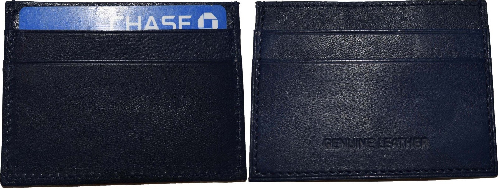 Lot of 4 New Leather business card case 7 Credit card ID card Blue card case new - Image 4
