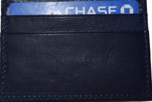 Lot of 4 New Leather business card case 7 Credit card ID card Blue card case new - Image 5