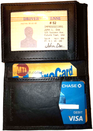 Lot of 4 New Style Trifold Leather Man’s Black wallet 7 Credit cards ID case NWT - Image 11