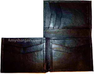 Lot of 4 New Style Trifold Leather Man’s Black wallet 7 Credit cards ID case NWT - Image 13