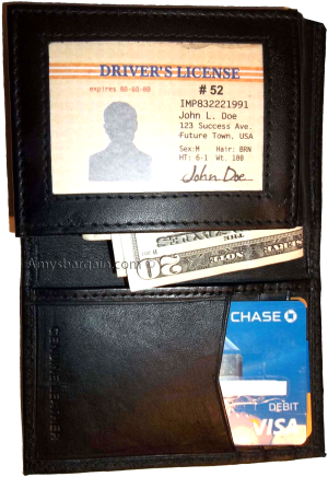 Lot of 4 New Style Trifold Leather Man’s Black wallet 7 Credit cards ID case NWT - Image 7
