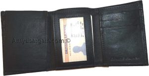 Lot of 4 New Trifold Leather Man’s wallet 2 ID 2 bill slots Black 6 card wallet - Image 10