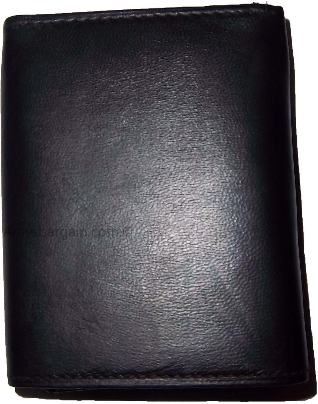 Lot of 4 New Trifold Leather Men’s wallet Unbranded 1 ID 9 card 2 bill spaces - Image 4